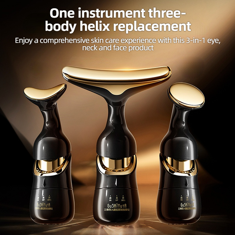 Dry Brush Body - 3-in-1 gezichtsmassager Nek Gezichtsoogmassage Introducer Microstroom